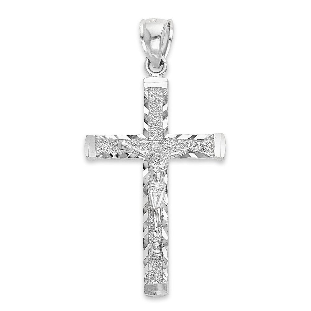 925 Sterling Silver Crucifix for Men - Silver Cross Pendant